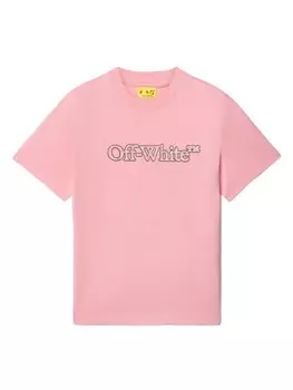 Off-White Kids футболка Big Bookish, розовый