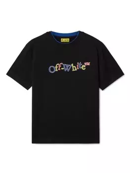Off-White Kids футболка Bookish Crazy, черный