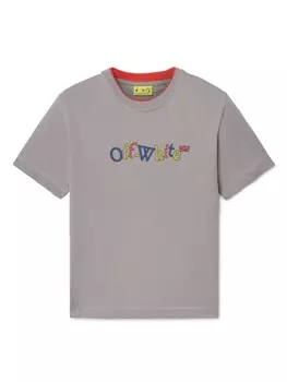 Off-White Kids футболка Bookish Crazy, серый