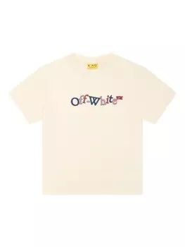 Off-White Kids футболка Bookish, нейтральный цвет