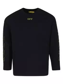 Off-White Kids футболка из хлопка с офф-штампом, черный