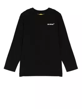 Off-White Kids футболка с длинными рукавами и логотипом