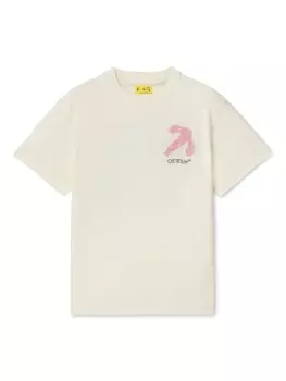 Off-White Kids футболка с логотипом Arrow Acrylic, белый