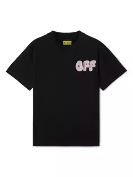 Off-White Kids футболка с логотипом Arrows, черный