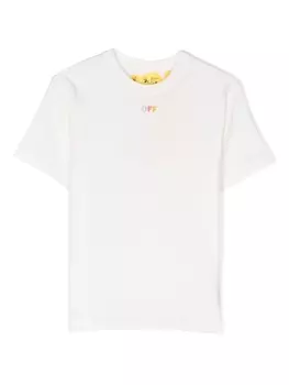 Off-White Kids футболка с логотипом, белый