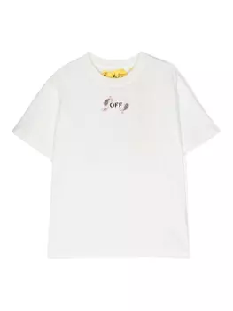 Off-White Kids футболка с принтом, белый