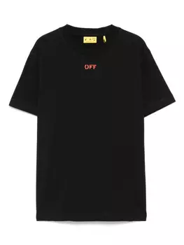 Off-White Kids футболка с принтом Off, черный