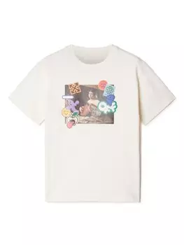 Off-White Kids футболка Stickers Picture, белый