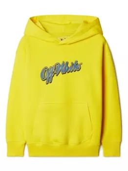 Off-White Kids худи Baseball с логотипом, желтый