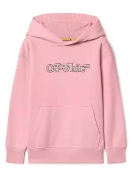 Off-White Kids худи Big Bookish, розовый