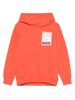 Off-White Kids худи Big Label, красный