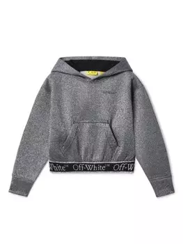 Off-White Kids худи Bookish Logo Band, серый