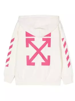 Off-White Kids худи с графичным принтом, белый