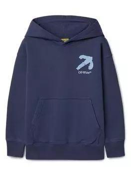 Off-White Kids худи с логотипом Arrow Acrylic, синий