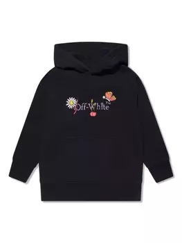 Off-White Kids худи с логотипом, черный