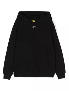 Off-White Kids худи с логотипом, черный