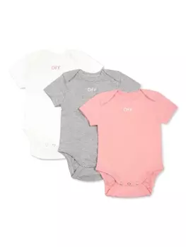 Off-White Kids комплект для новорожденного с логотипом, белый