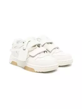 Off-White Kids кроссовки Out Of Office на липучках, белый