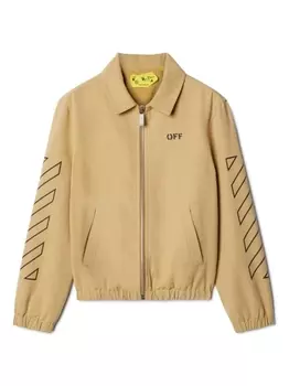 Off-White Kids куртка с принтом, нейтральный цвет