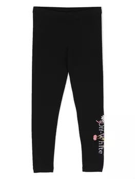 Off-White Kids легинсы с логотипом, черный