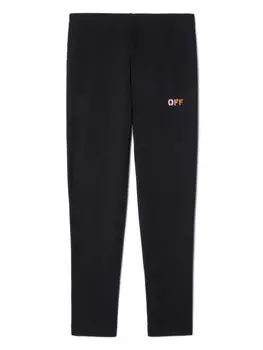 Off-White Kids легинсы в полоску, черный
