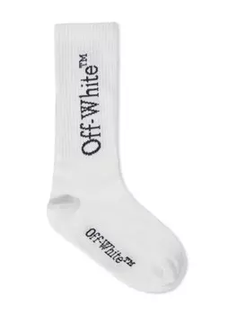 Off-White Kids носки Bookish с жаккардовым логотипом, белый
