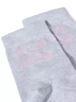 Off-White Kids носки с жаккардовым логотипом Arrow, серый