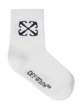 Off-White Kids носки с жаккардовым логотипом Arrow, белый