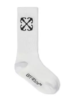 Off-White Kids носки с жаккардовым логотипом Arrow, белый