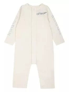 Off-White Kids пижама с логотипом, белый