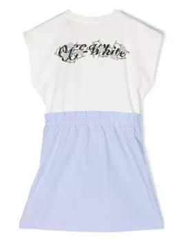 Off-White Kids платье без рукавов с графичным принтом, белый