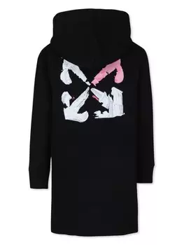 Off-White Kids платье с капюшоном, черный