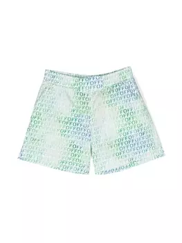 Off-White Kids плавки-шорты с логотипом, белый