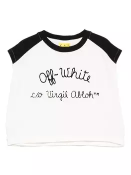 Off-White Kids Ringer топ, белый