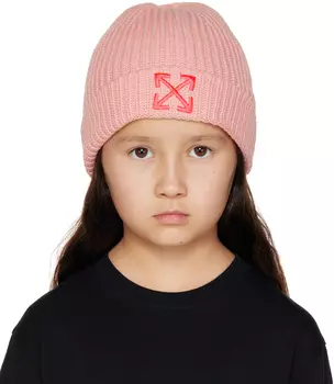 Off-White Kids Розовая шапка со стрелками
