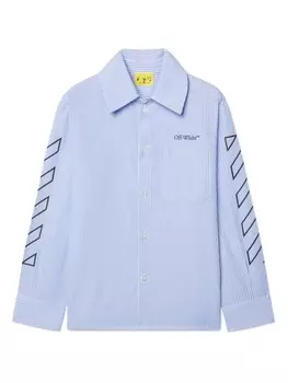 Off-White Kids рубашка Bookish, синий