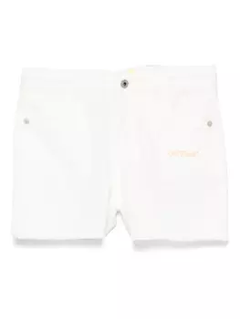 Off-White Kids шорты Off Stamp, белый
