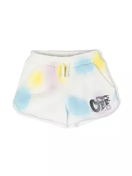 Off-White Kids шорты с графичным принтом, нейтральный цвет
