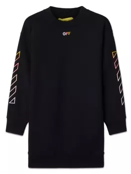 Off-White Kids шорты с принтом Arrow, черный