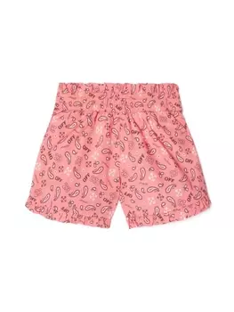 Off-White Kids шорты с принтом, розовый