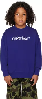 Off-White Kids Синий свитшот Bookish Bit