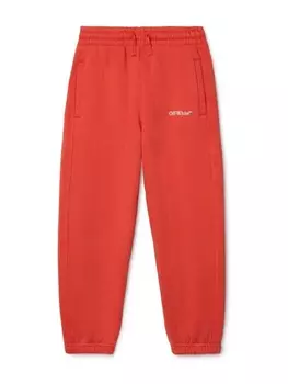 Off-White Kids спортивные брюки Bookish Diag, красный