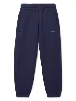 Off-White Kids спортивные брюки Bookish, синий