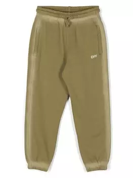 Off-White Kids спортивные брюки Off Stamp CL, зеленый