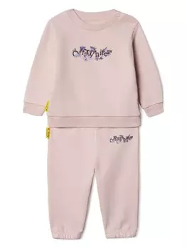 Off-White Kids спортивный костюм Bookish Flowers, розовый