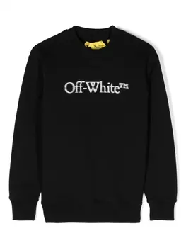 Off-White Kids толстовка Big Bookish, черный
