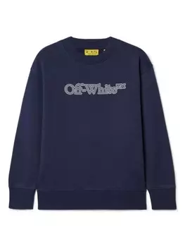 Off-White Kids толстовка Big Bookish, синий