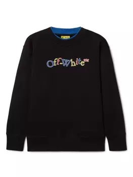 Off-White Kids толстовка Bookish Crazy, черный
