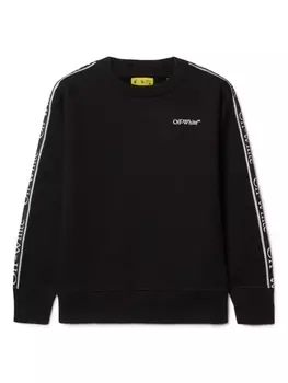 Off-White Kids толстовка Bookish Logo Band, черный