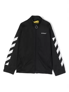 Off-White Kids толстовка на молнии, черный